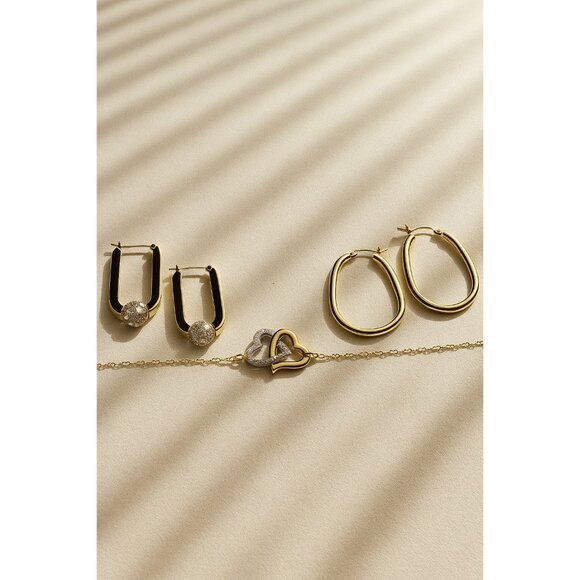 Gold Tone & Crystal Designer Jewelry Bundle – Swarovski, DKNY & Sterling 925 Set - Picture 1 of 7